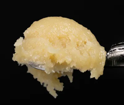 Live rosin close-up, badder texture